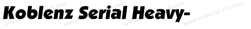 Koblenz Serial Heavy字体转换